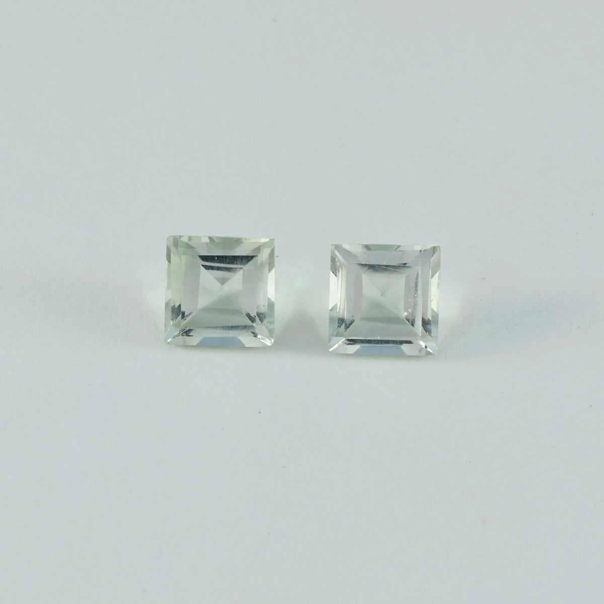 Green Amethyst 1PC Chunky 14x14 MM Square Faceted Green Genuine Semi Precious Loose Gemstones Secundaire afbeelding