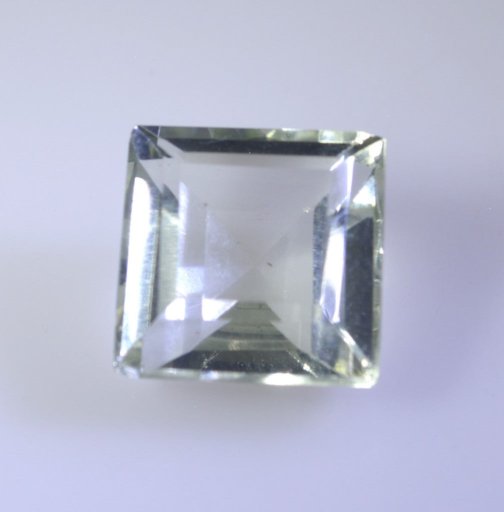 Green Amethyst 1PC Large 10x10 MM Square Faceted Green Shine Semi Precious Loose Gemstones