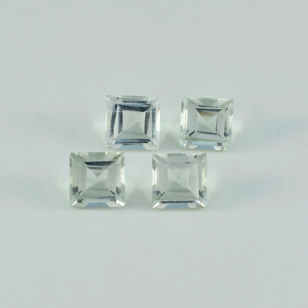 Green Amethyst 1PC Large 11x11 MM Square Faceted Green Fine Semi Precious Gems