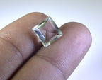 Green Amethyst 1PC Chunky 13x13 MM Square Faceted Green Natural Semi Precious Loose Gemstone