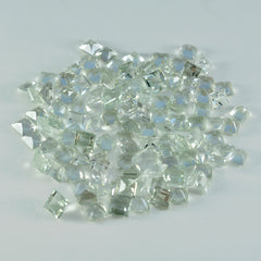 Green Amethyst 1PC Chunky 14x14 MM Square Faceted Green Genuine Semi Precious Loose Gemstones