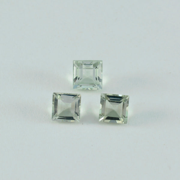 Green Amethyst 1PC Chunky 16x16 MM Square Faceted Green Pure Semi Precious Loose Gems