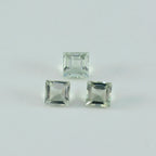 Green Amethyst 10PC Tiny 4x4 MM Square Faceted Green Brilliant Semi Precious Loose Gems