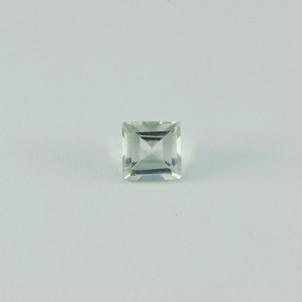 Green Amethyst 10PC Tiny 3x3 MM Square Faceted Green Fiery Semi Precious Gems
