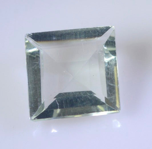Green Amethyst 1PC Tiny 5x5 MM Square Faceted Green Sparkling Semi Precious Loose Gemstone