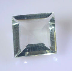 Green Amethyst 1PC Tiny 5x5 MM Square Faceted Green Sparkling Semi Precious Loose Gemstone