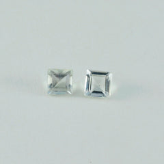 Green Amethyst 1PC Tiny 6x6 MM Square Faceted Green Polished Semi Precious Loose Gemstones