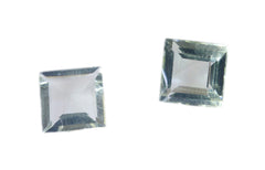 Green Amethyst 1PC Tiny 6x6 MM Square Faceted Green Polished Semi Precious Loose Gemstones