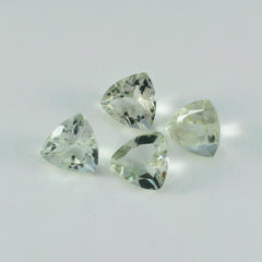 Green Amethyst 1PC Large 10x10 MM Triangle Faceted Green Shine Semi Precious Loose Gemstones