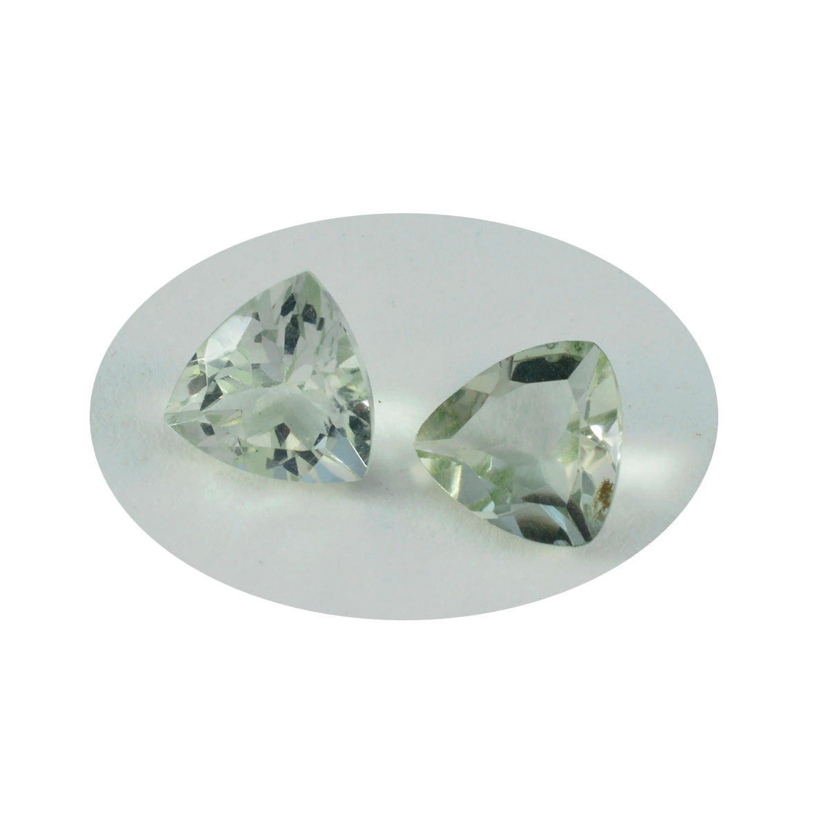 Green Amethyst 1PC Chunky 13x13 MM Triangle Faceted Green Natural Semi Precious Loose Gemstone