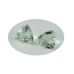 Green Amethyst 1PC Chunky 13x13 MM Triangle Faceted Green Natural Semi Precious Loose Gemstone