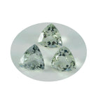 Green Amethyst 1PC Chunky 15x15 MM Triangle Faceted Green Superior Semi Precious Gems