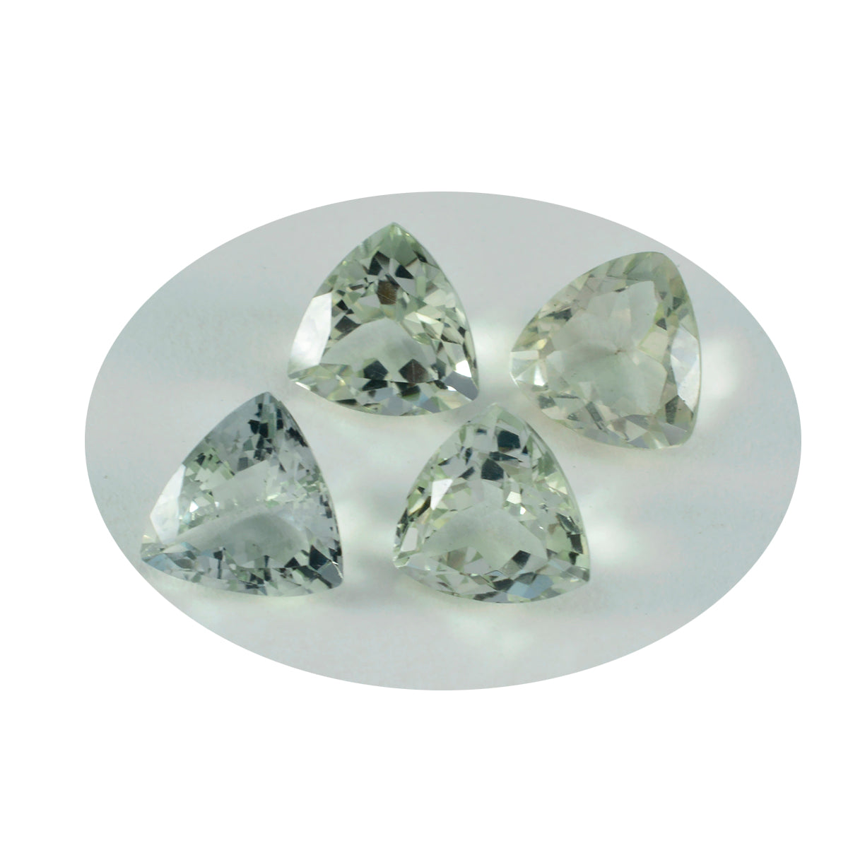 Green Amethyst 1PC Chunky 16x16 MM Triangle Faceted Green Pure Semi Precious Loose Gems