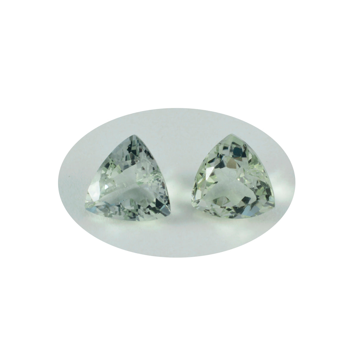 Green Amethyst 10PC Tiny 3x3 MM Triangle Faceted Green Fiery Semi Precious Gems
