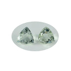 Green Amethyst 10PC Tiny 4x4 MM Triangle Faceted Green Brilliant Semi Precious Loose Gems