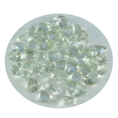 Green Amethyst 1PC Small 7x7 MM Triangle Faceted Green Splendid Semi Precious Gems