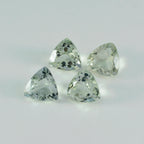 Green Amethyst 10PC Tiny 4x4 MM Triangle Faceted Green Brilliant Semi Precious Loose Gems