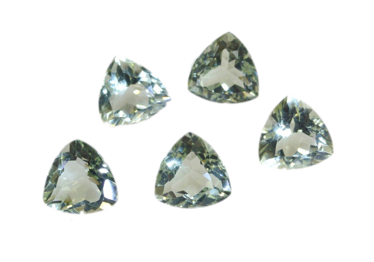 Green Amethyst 1PC Chunky 16x16 MM Triangle Faceted Green Pure Semi Precious Loose Gems