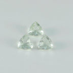 Green Amethyst 1PC Tiny 6x6 MM Triangle Faceted Green Polished Semi Precious Loose Gemstones