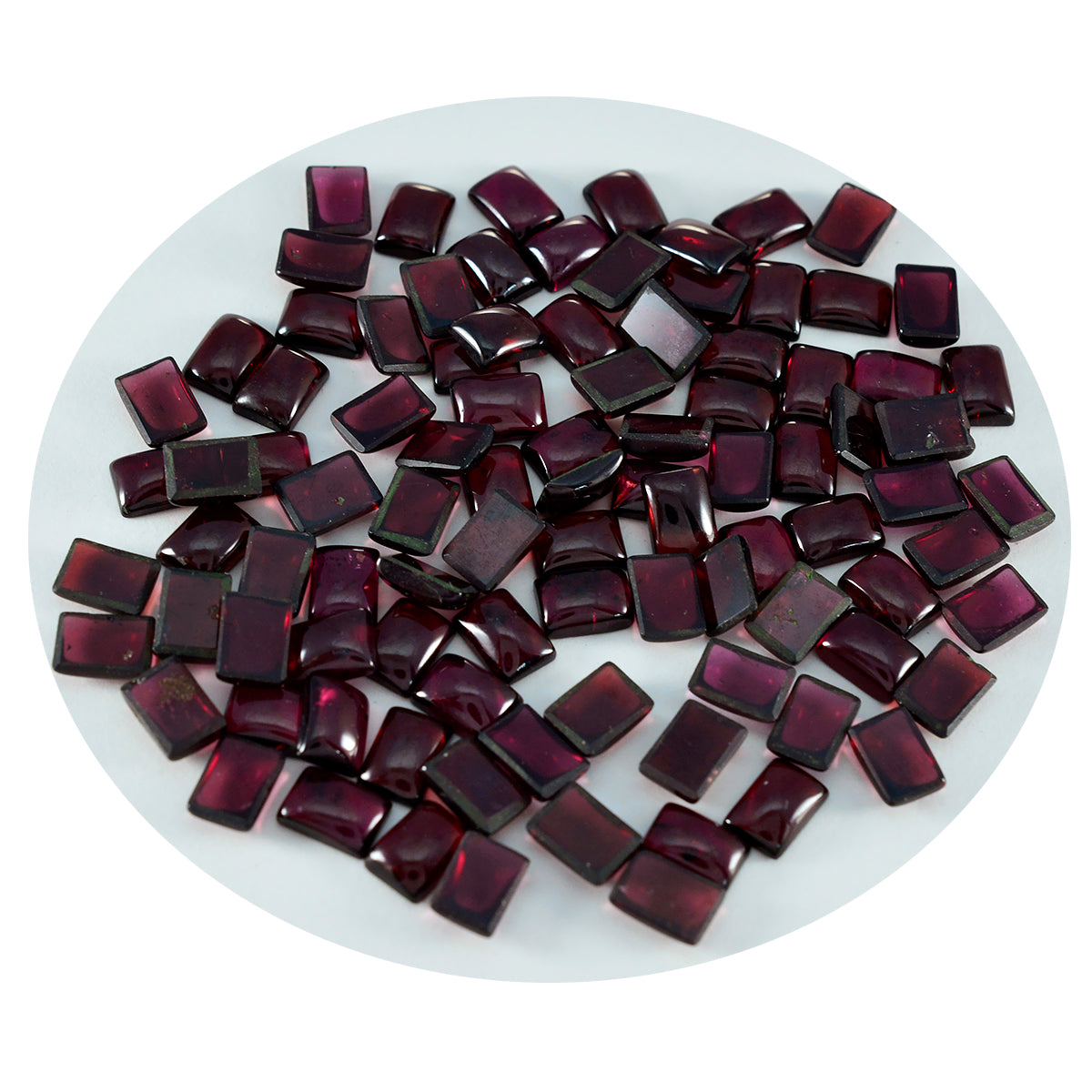 Garnet 10PC Tiny 3x5 MM Emerald Cabochon Red Superior semi Precious Gems Sekundär produktbild