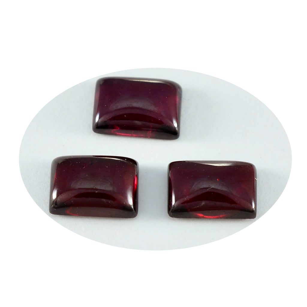 Garnet 1PC Medium 8x10 MM Emerald Cabochon Red Luster semi Precious Loose Gems