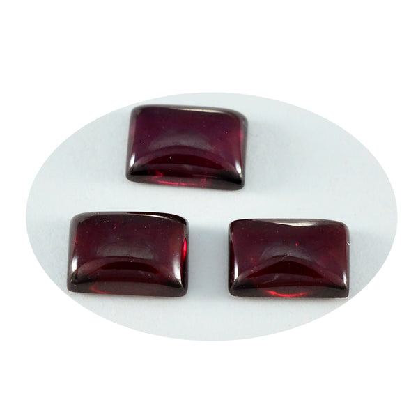 Garnet 1PC Medium 8x10 MM Emerald Cabochon Red Luster semi Precious Loose Gems