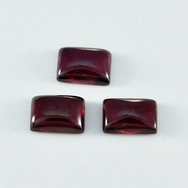 Garnet 1PC Small 7x9 MM Emerald Cabochon Red Polished semi Precious Precious Gemstone