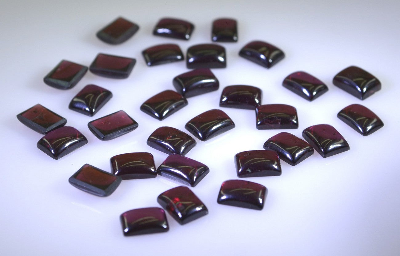 Garnet 1PC Tiny 5x7 MM Emerald Cabochon Red Fiery semi Precious Loose Gemstone