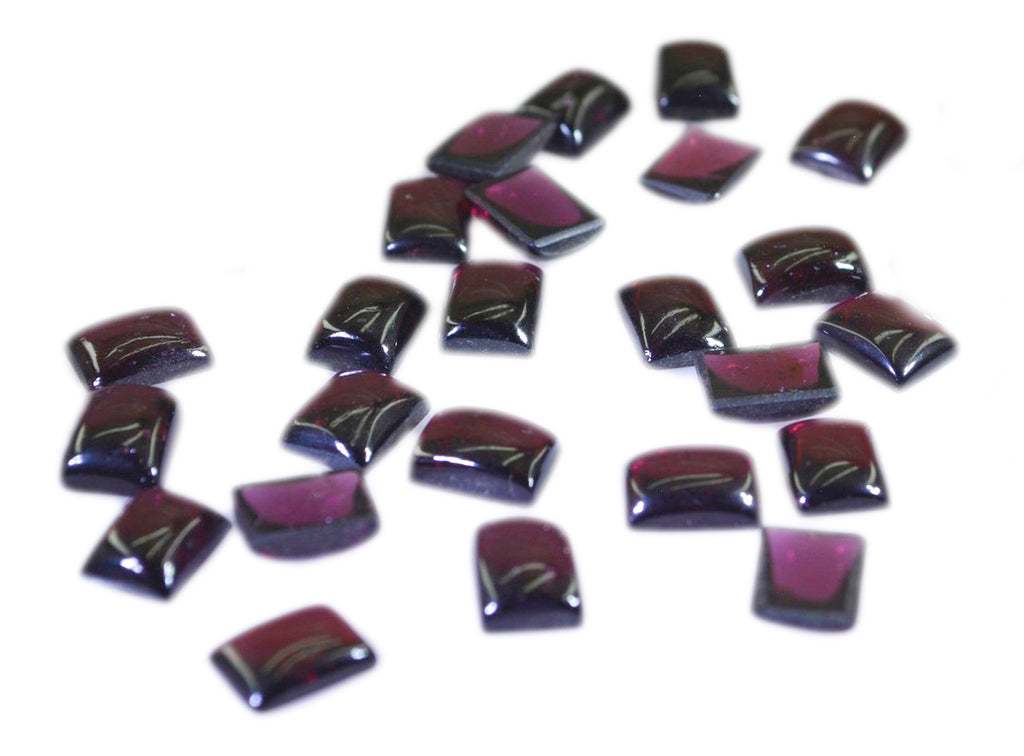Garnet 1PC Small 6x8 MM Emerald Cabochon Red Brilliant semi Precious Loose Gemstones
