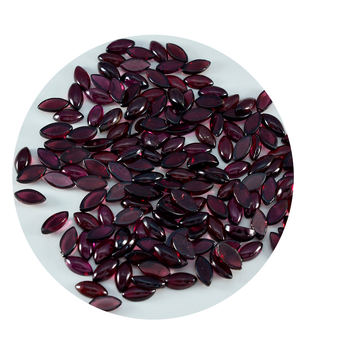 Garnet 10PC Tiny 4x8 MM Marquise  Cabochon Red Lustrous semi Precious Gems