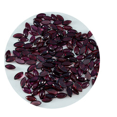 Garnet 10PC Tiny 4x8 MM Marquise  Cabochon Red Lustrous semi Precious Gems