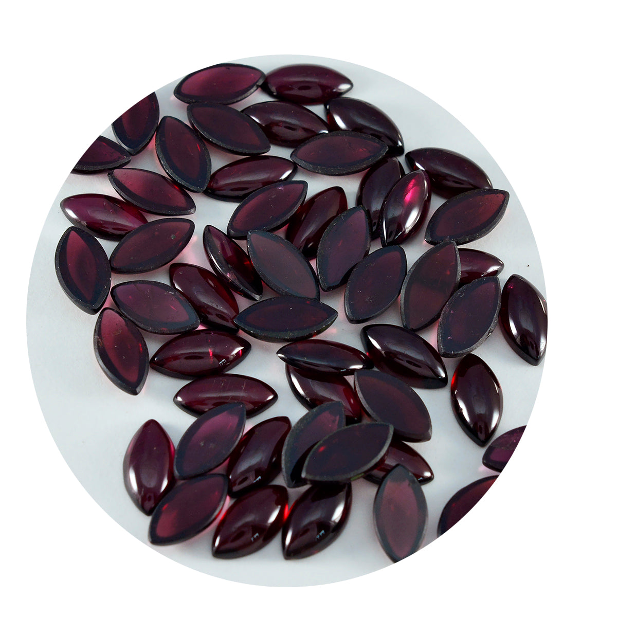 Garnet 1PC Small 5x10 MM Marquise  Cabochon Red Shine semi Precious Loose Gems