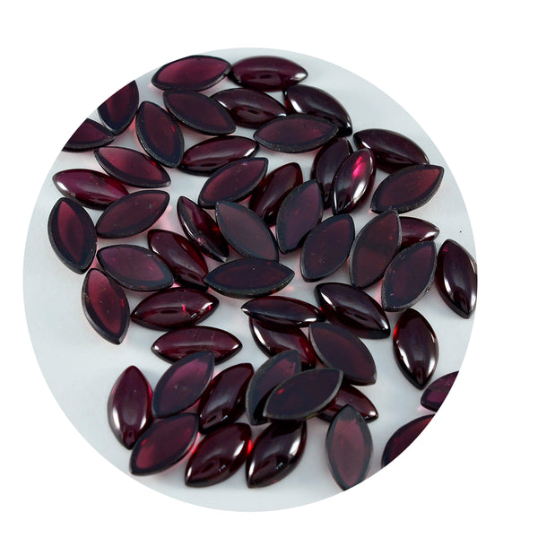 Garnet 1PC Small 5x10 MM Marquise  Cabochon Red Shine semi Precious Loose Gems