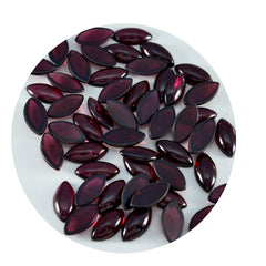 Garnet 1PC Small 5x10 MM Marquise  Cabochon Red Shine semi Precious Loose Gems