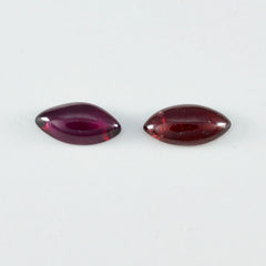 Garnet 10PC Tiny 4x8 MM Marquise  Cabochon Red Lustrous semi Precious Gems
