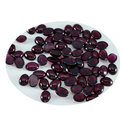 Garnet 10PC Tiny 4x6 MM Oval Cabochon Red Genuine semi Precious Loose Gemstones