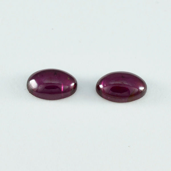 Garnet 1PC Small 7x9 MM Oval Cabochon Red Brilliant semi Precious Loose Gems