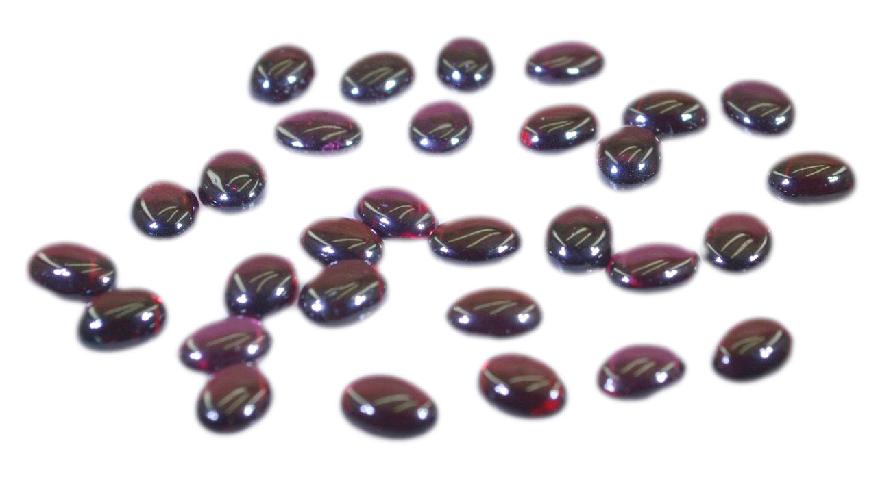 Garnet 10PC Tiny 4x6 MM Oval Cabochon Red Genuine semi Precious Loose Gemstones