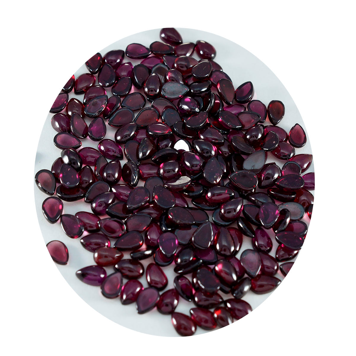 Garnet 10PC Tiny 3x5 MM Pear Cabochon Red Fine semi Precious Loose Gemstone Secondary image