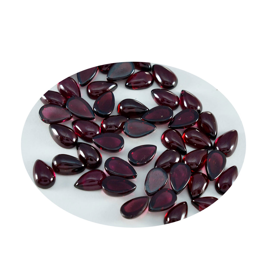 Garnet 10PC Tiny 4x6 MM Pear Cabochon Red High Quality semi Precious Loose Gemstones