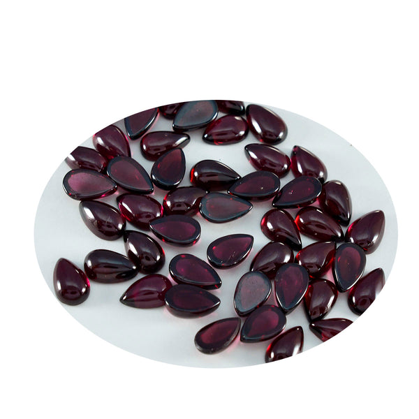 Garnet 10PC Tiny 4x6 MM Pear Cabochon Red High Quality semi Precious Loose Gemstones