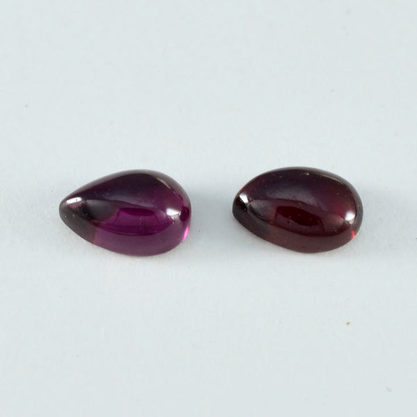 Garnet 1PC Small 7x9 MM Pear Cabochon Red Pure semi Precious Loose Gems