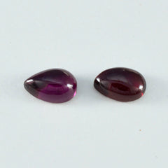 Garnet 1PC Medium 8x10 MM Pear Cabochon Red Brilliant semi Precious Loose Gemstones
