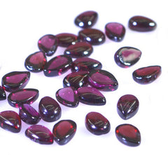 Garnet 1PC Medium 8x10 MM Pear Cabochon Red Brilliant semi Precious Loose Gemstones