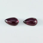 Garnet 1PC Medium 7x10 MM Pear Cabochon Red Fiery semi Precious Loose Gemstone