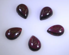 Garnet 1PC Medium 7x10 MM Pear Cabochon Red Fiery semi Precious Loose Gemstone