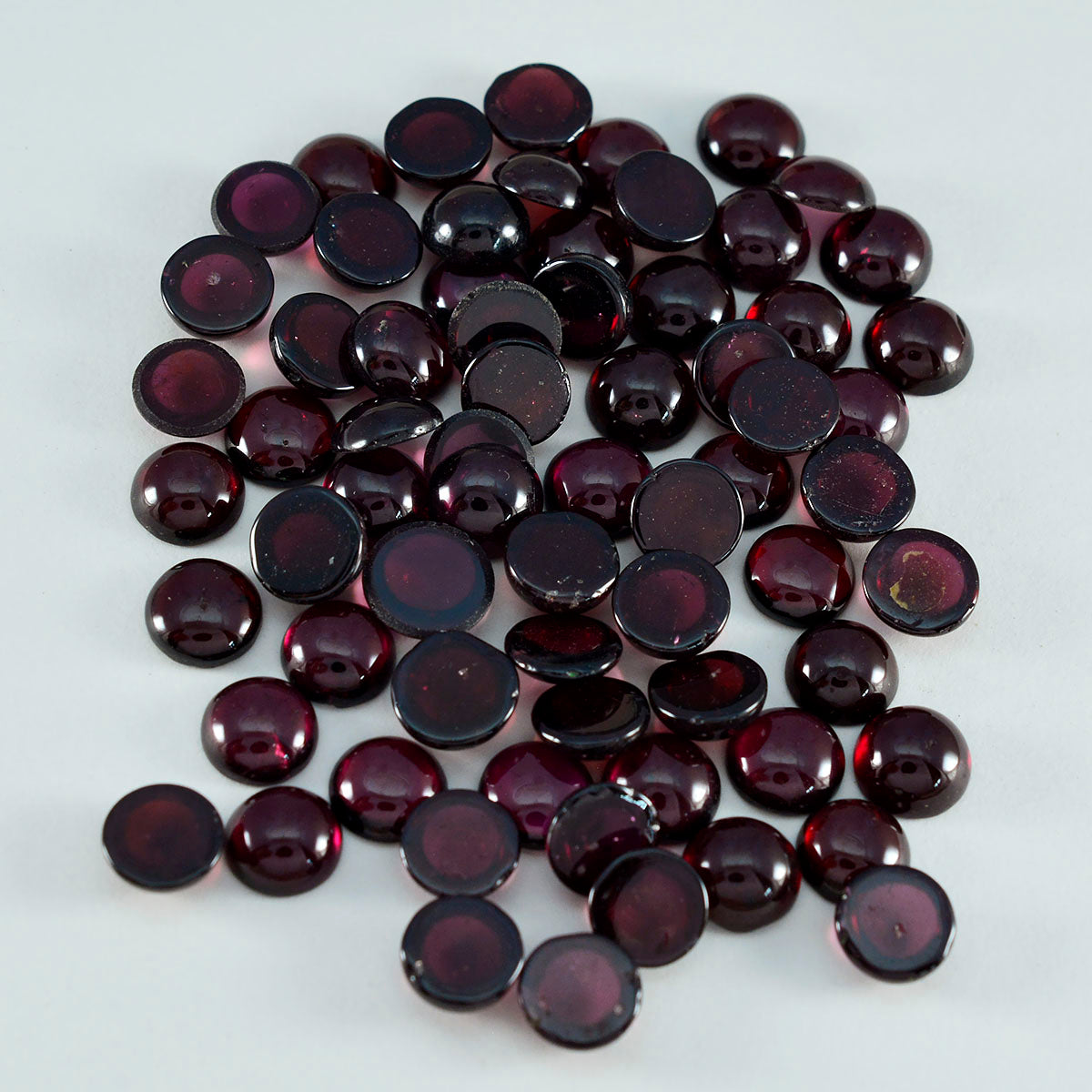 Garnet 10PC Tiny 5x5 MM Round Cabochon Red Fiery semi Precious Loose Gemstone