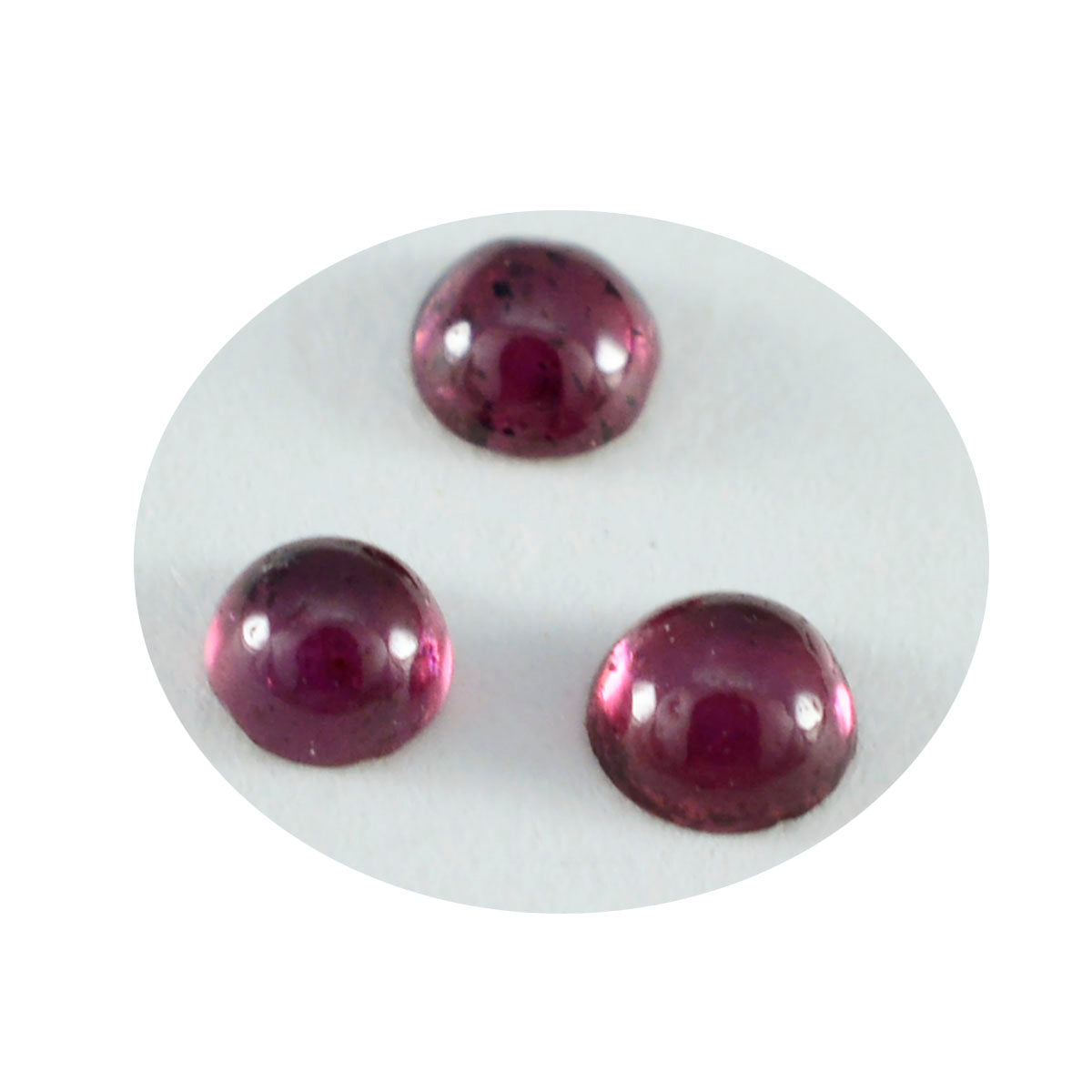Garnet 1PC Tiny 6x6 MM Round Cabochon Red Brilliant semi Precious Loose Gemstones