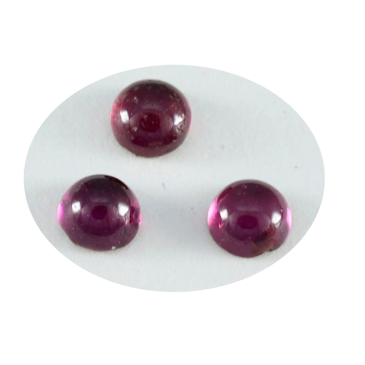 Garnet 1PC Small 8x8 MM Round Cabochon Red Polished semi Precious Precious Gemstone Secundaire afbeelding