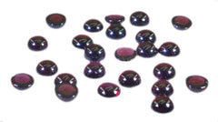 Garnet 1PC Tiny 6x6 MM Round Cabochon Red Brilliant semi Precious Loose Gemstones